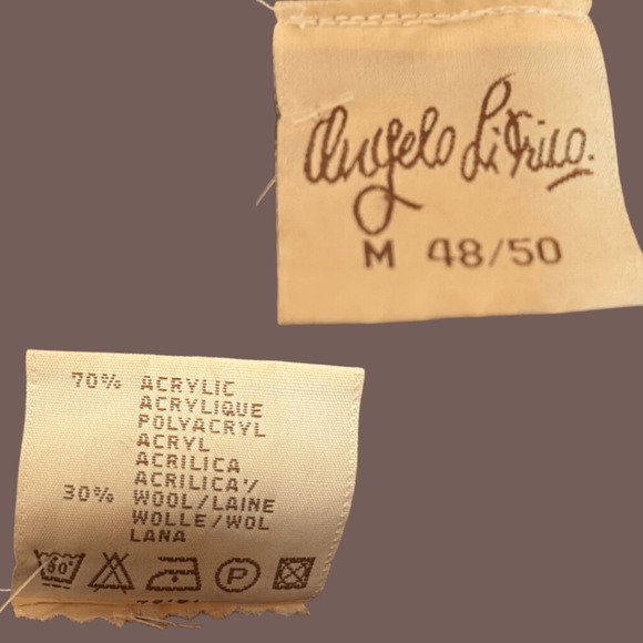 Angelo Di Grilo Wool Blend Sweater | Burgundy | Size M | Vintage - Picture 4 of 4